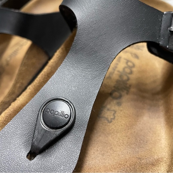 Papillio Birkenstock Gizeh Flex Vegan Platform Thong Sandals Black Size 36 L5 - Picture 3 of 10